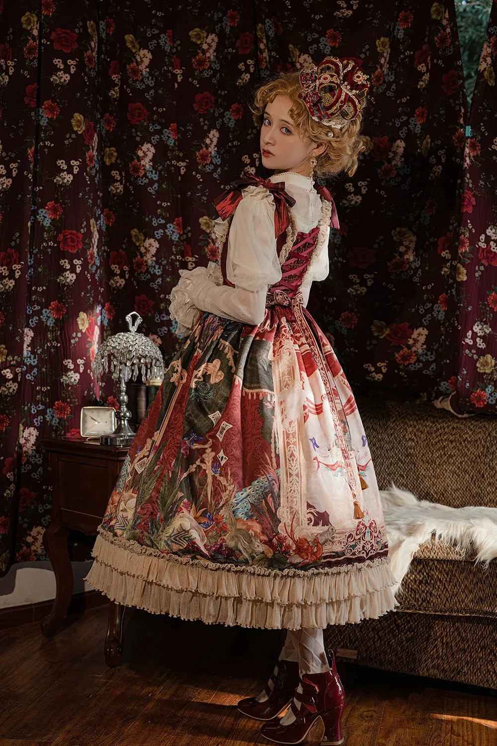 Miss Point~Kaleidoscope~Classical Lolita Shirt Dot Gauze Detachable Puff Sleeve Blouse Customized