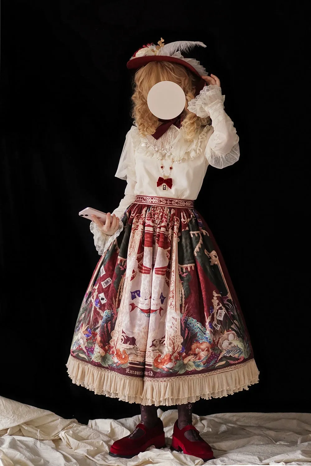 Miss Point~Kaleidoscope~Classical Lolita Shirt Dot Gauze Detachable Puff Sleeve Blouse Customized