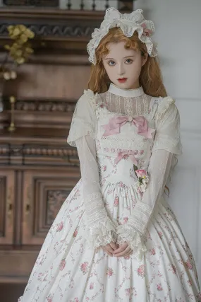 Miss Point~Kaleidoscope~Classical Lolita Shirt Dot Gauze Detachable Puff Sleeve Blouse Customized