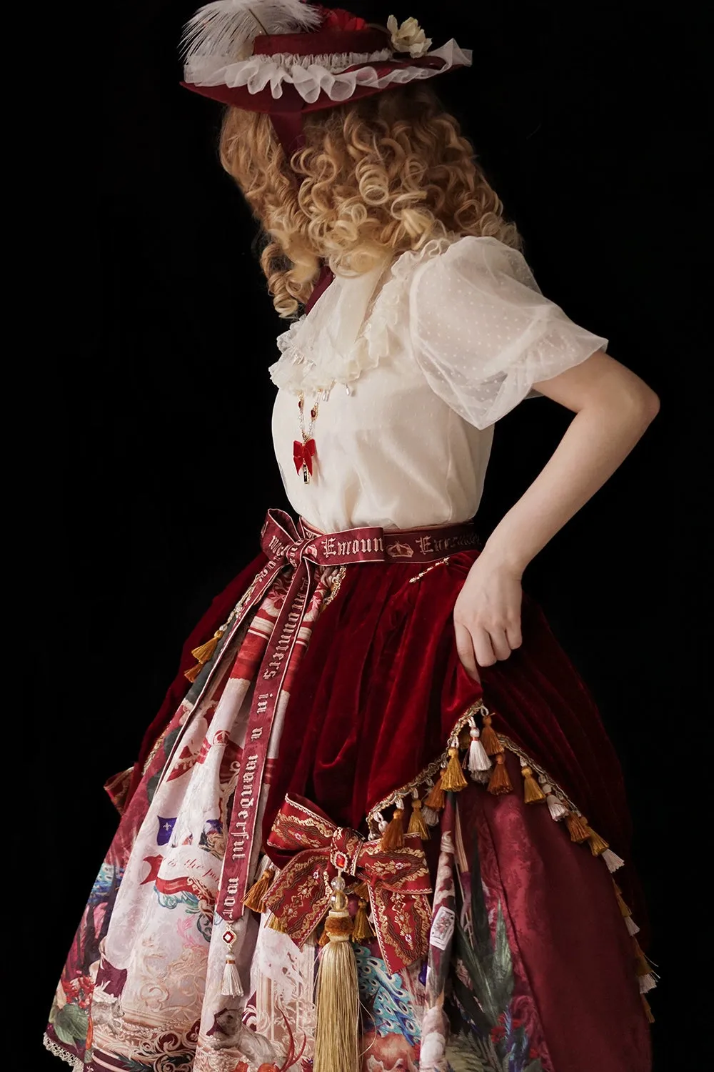 Miss Point~Kaleidoscope~Classical Lolita Shirt Dot Gauze Detachable Puff Sleeve Blouse Customized