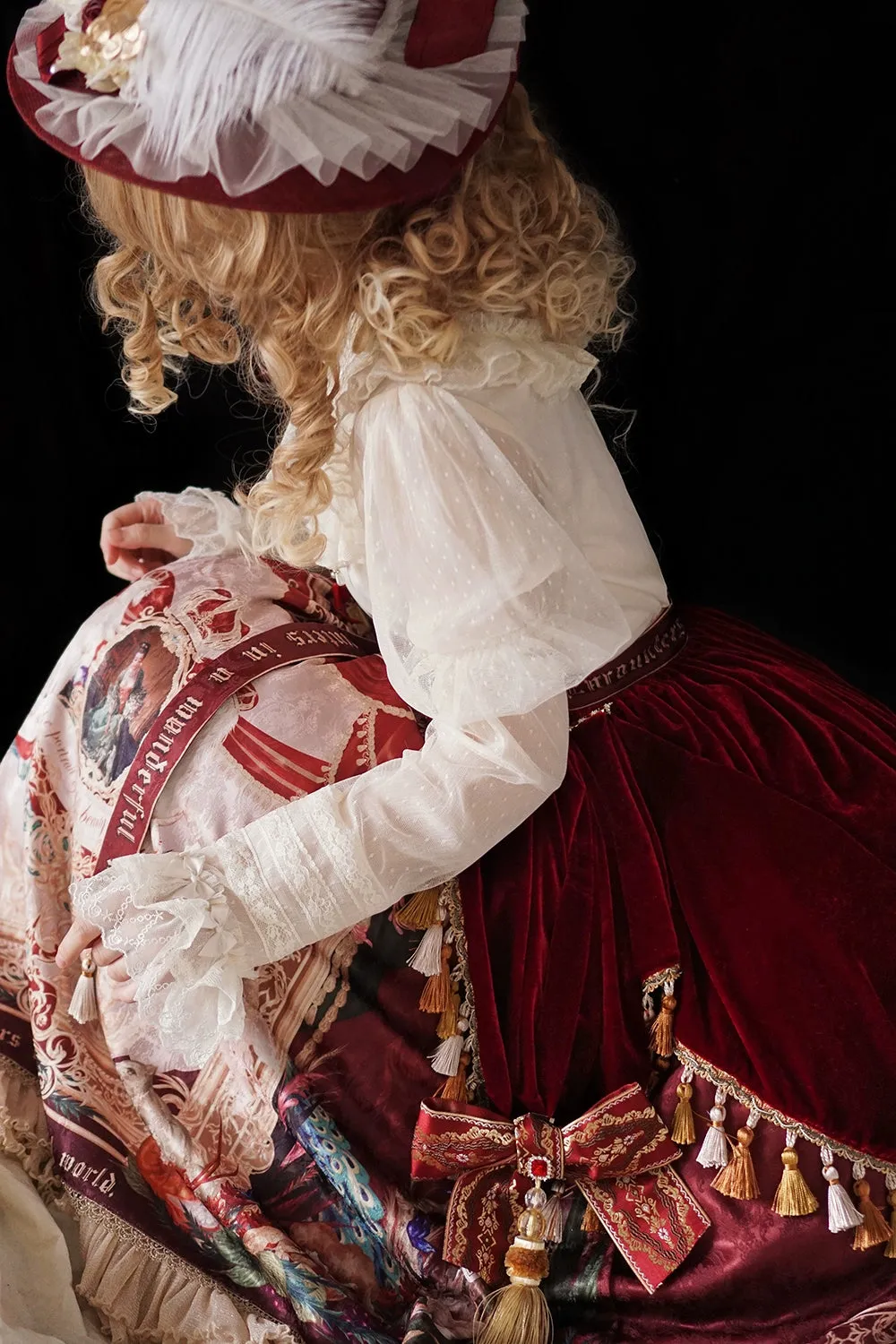 Miss Point~Kaleidoscope~Classical Lolita Shirt Dot Gauze Detachable Puff Sleeve Blouse Customized