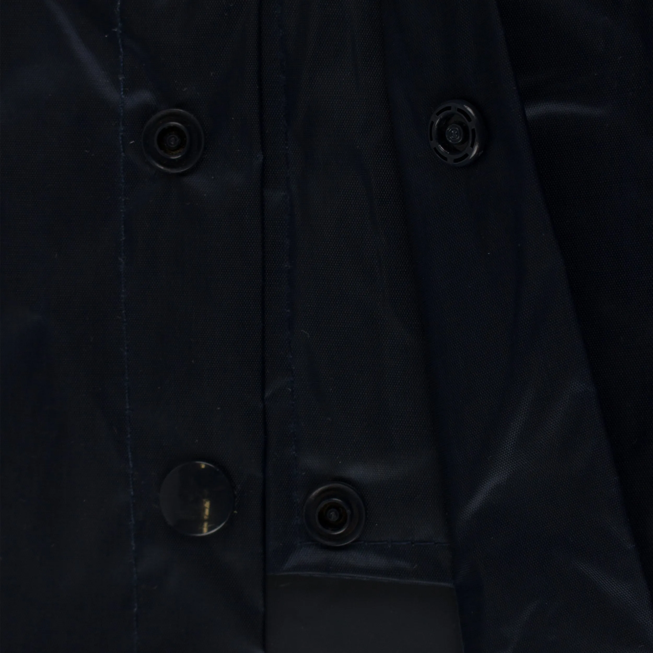 Navy PVC Polyester Trench Rain Long Coat With Hoodie-RC-PP-NVY44