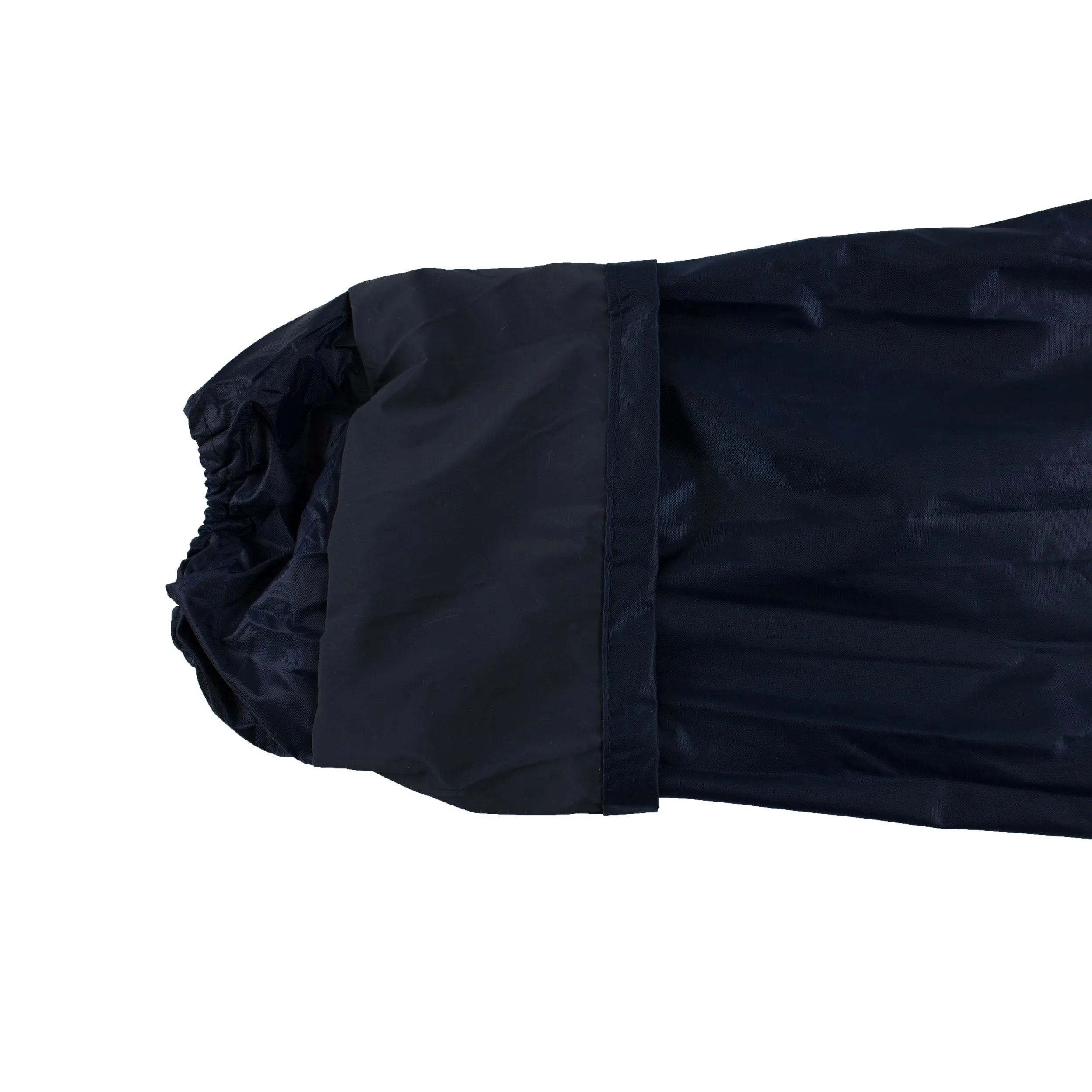 Navy PVC Polyester Trench Rain Long Coat With Hoodie-RC-PP-NVY44