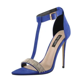 Open Toe T-tied Diamond High Heel Pumps Sandals