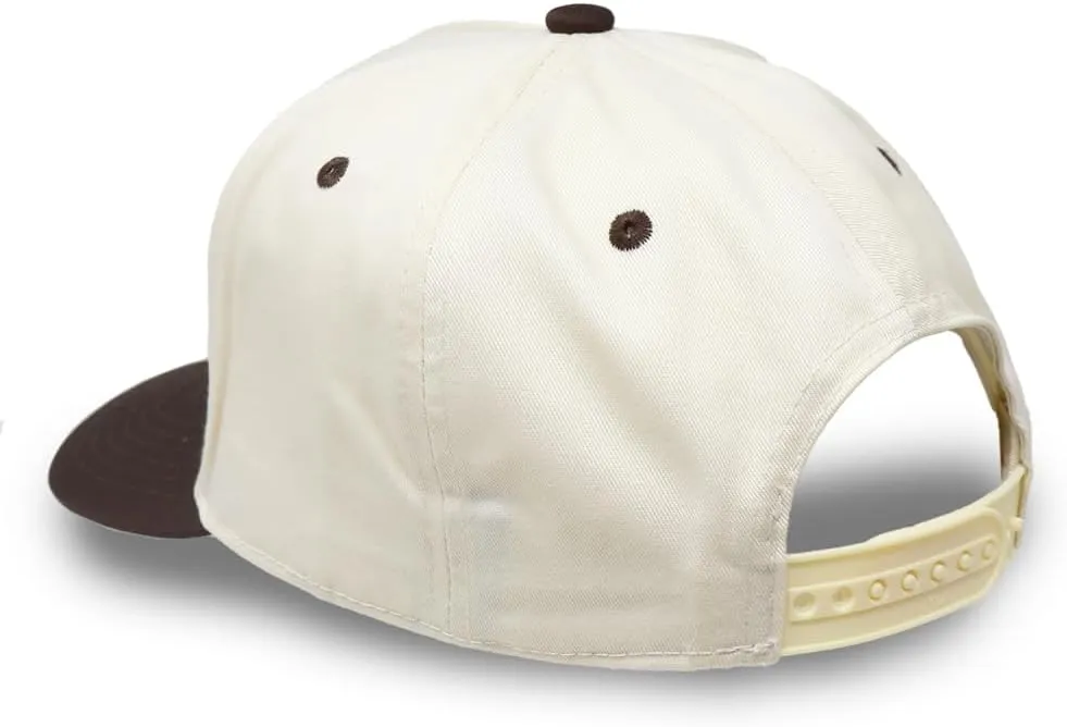 Plain Two-Tone Snapback Hat - Classic Hat for Men & Women - Minimalist Blank Cap Adjustable
