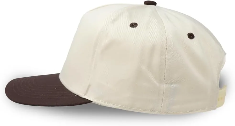Plain Two-Tone Snapback Hat - Classic Hat for Men & Women - Minimalist Blank Cap Adjustable