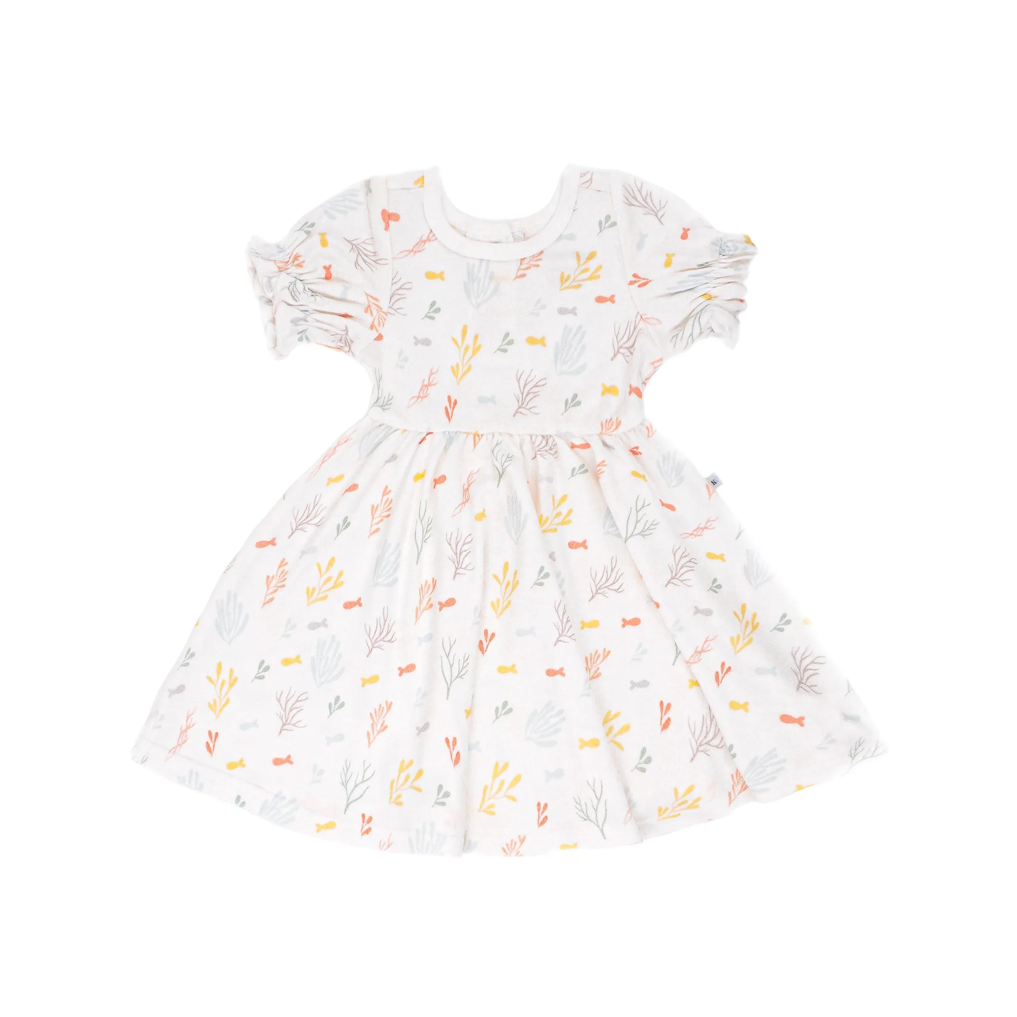 Puff Sleeve Dress - Rainbow Reef
