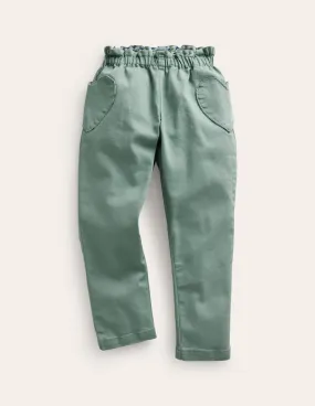 Pull-On Trousers-Green Smoke