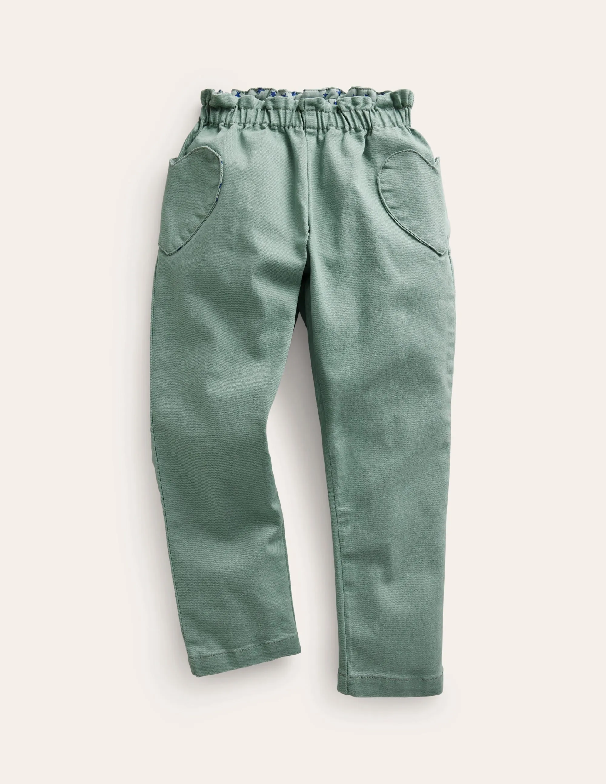 Pull-On Trousers-Green Smoke