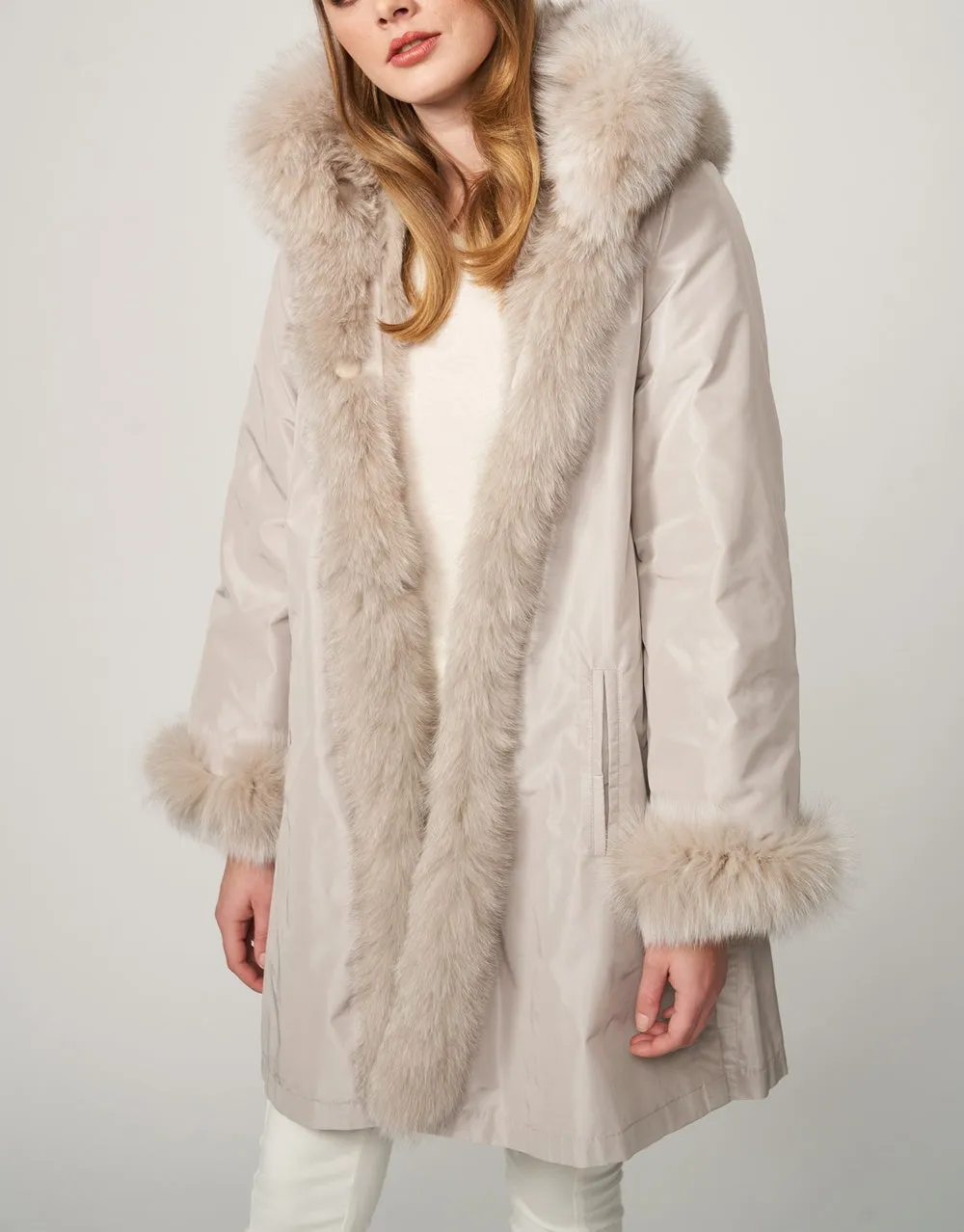 Reversible Techno Travel Coat Beige