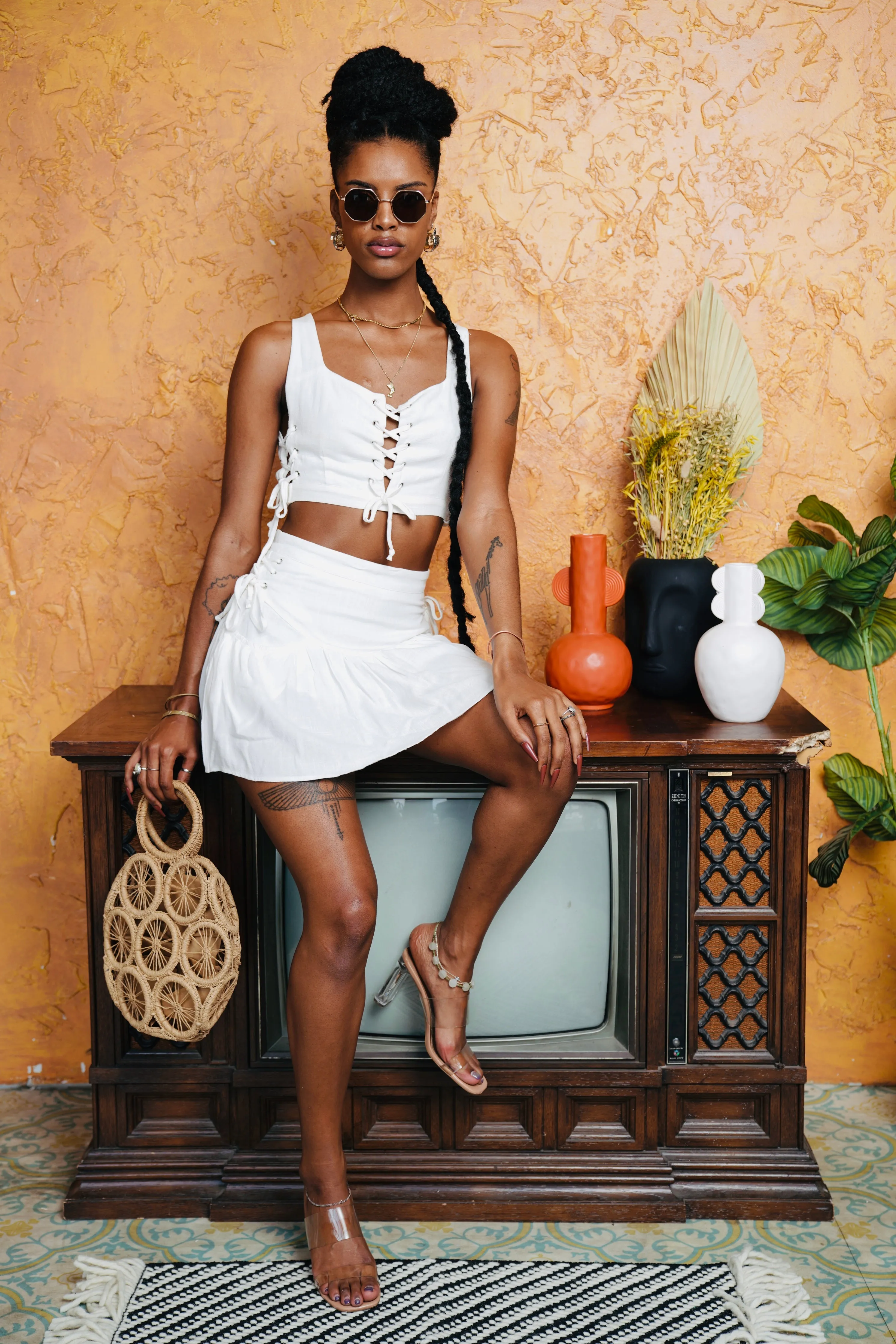 Shaded Twins Skirt Set