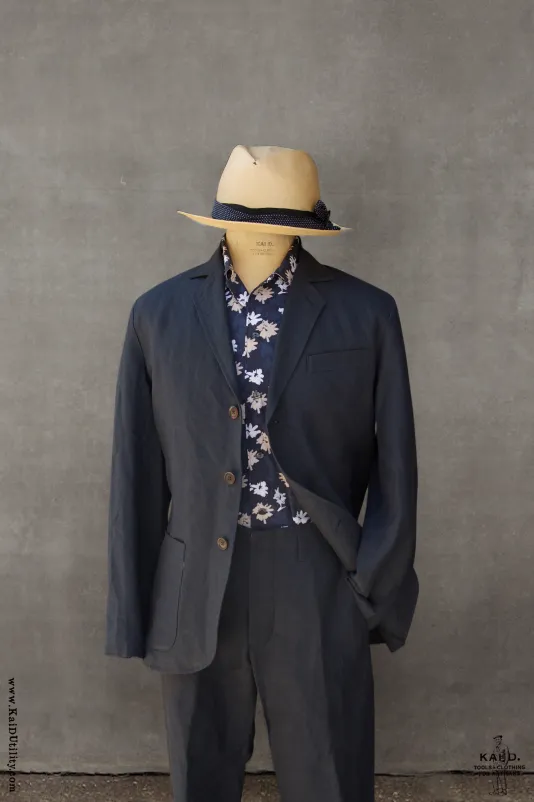 Shoemaker's Jacket - Navy Belgian Linen - S, M, L, XL, XXL
