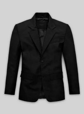 Soft Rich Black Leather Blazer