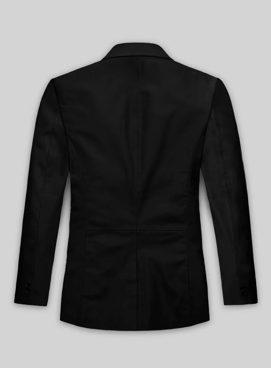 Soft Rich Black Leather Blazer