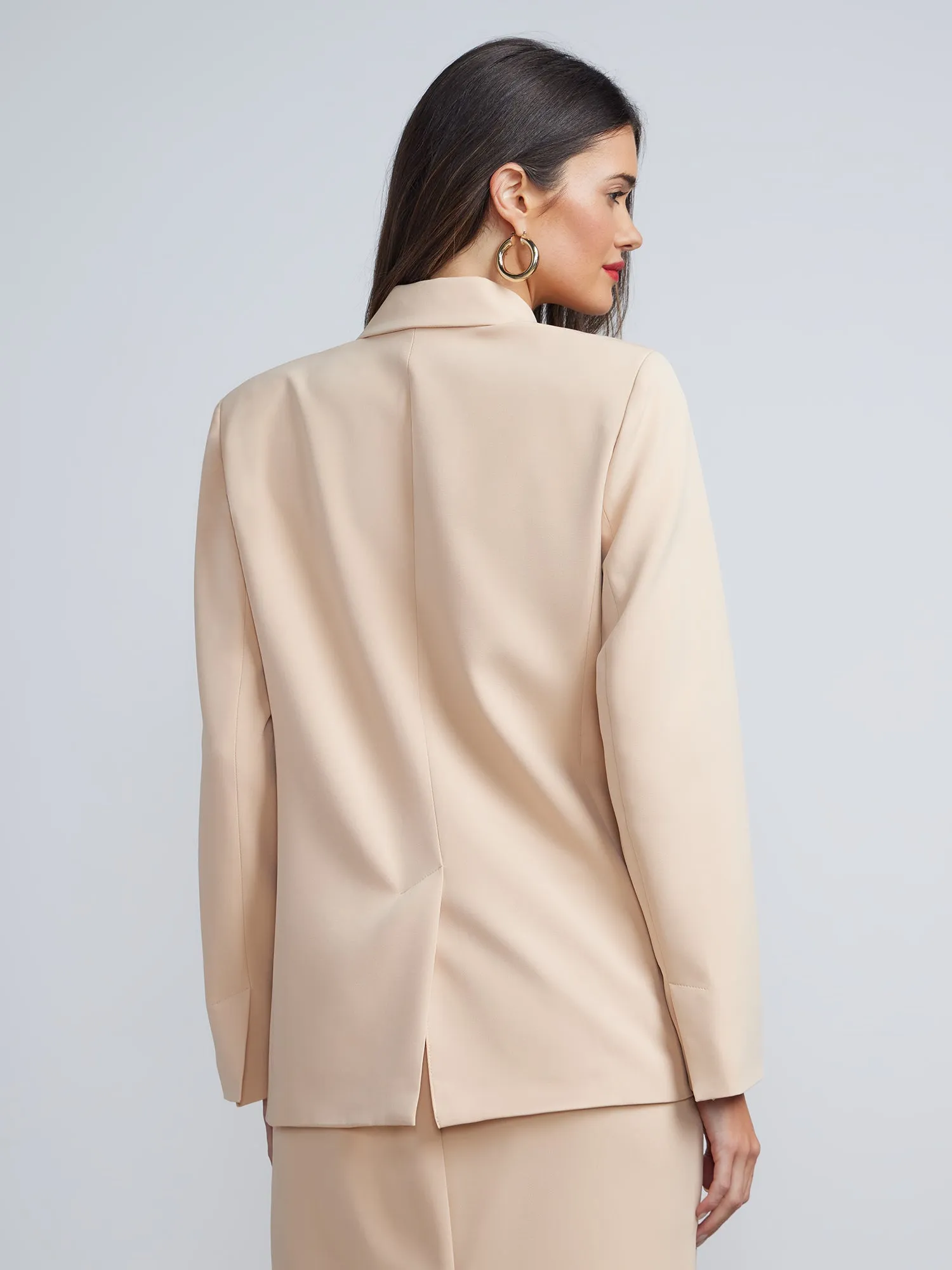 Soft Twill Notch Lapel Two-Button Blazer