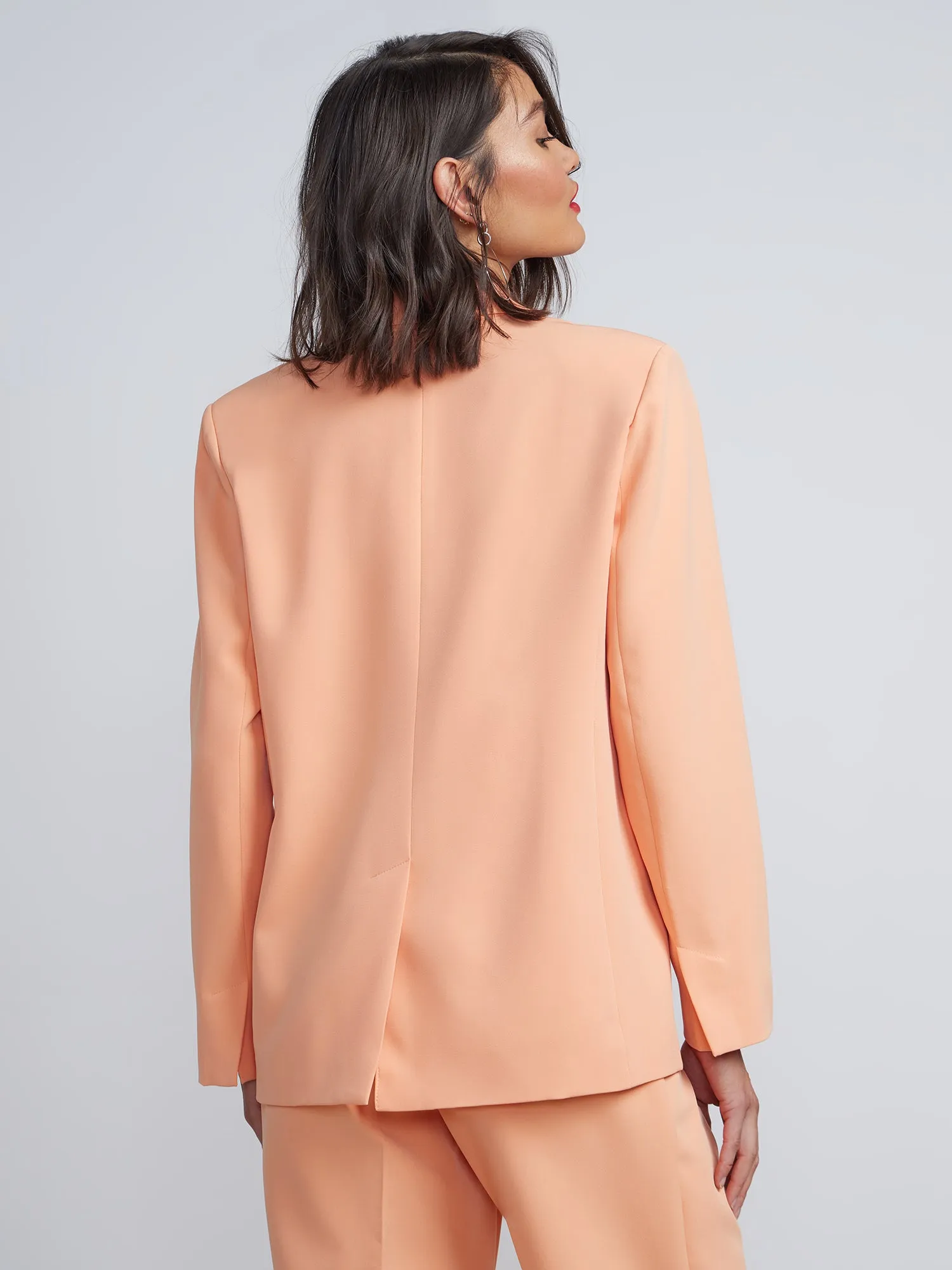 Soft Twill Notch Lapel Two-Button Blazer