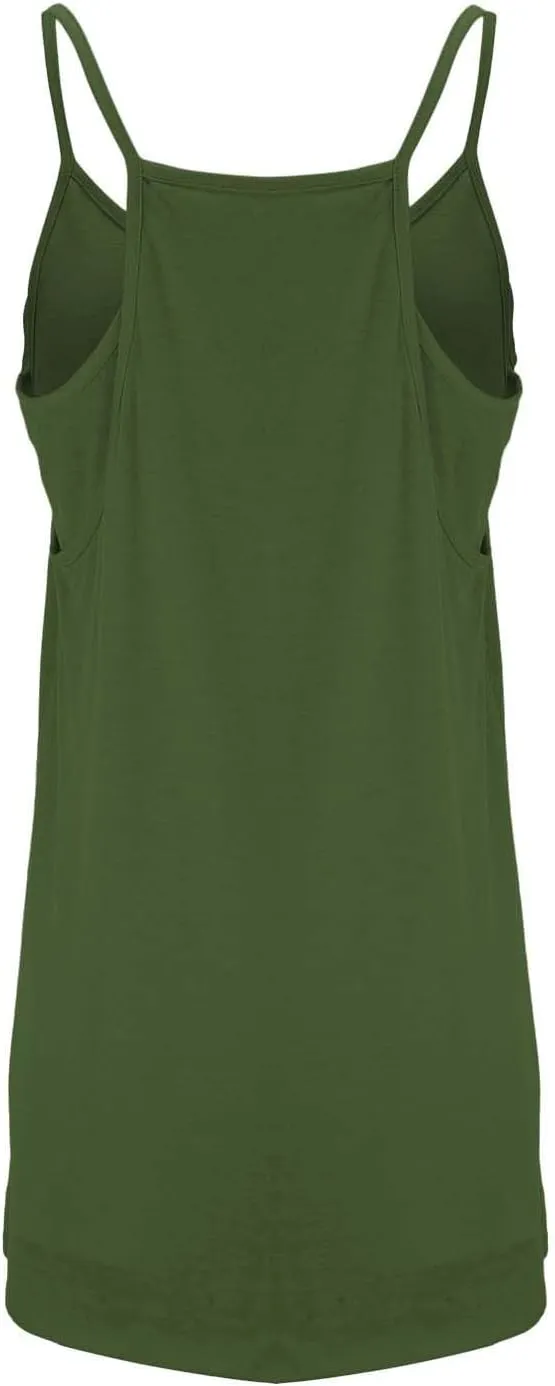 Tennis Dress for Women Built-in Shorts Casual Sleeveless Spaghetti Strap Sundress Workout Athletic Dress with Pocket