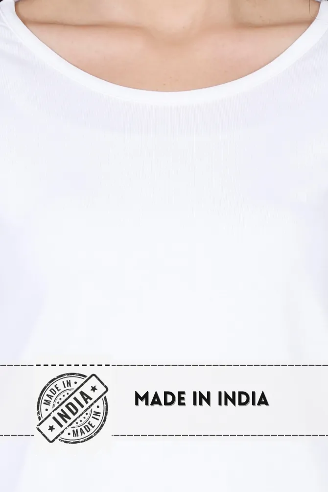 White 3 4Th Sleeve T-shirt for women