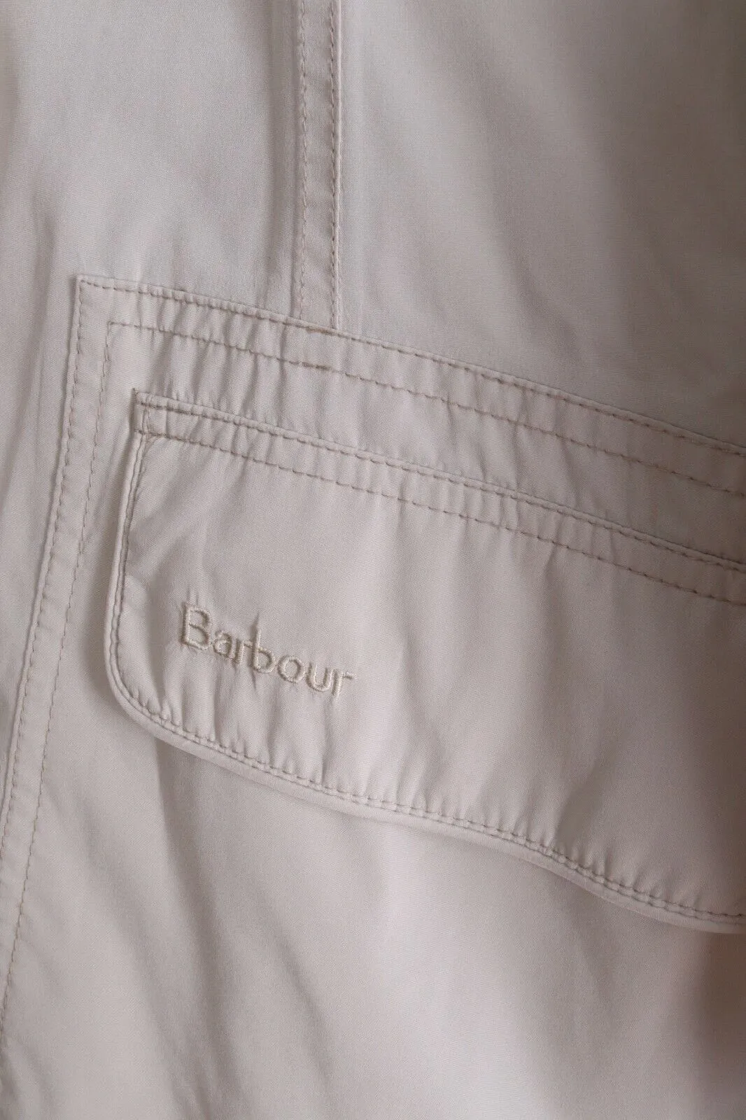 Women's BARBOUR Beige L1877 Featherweight Valerie Short Coat Size uk 14 us 10