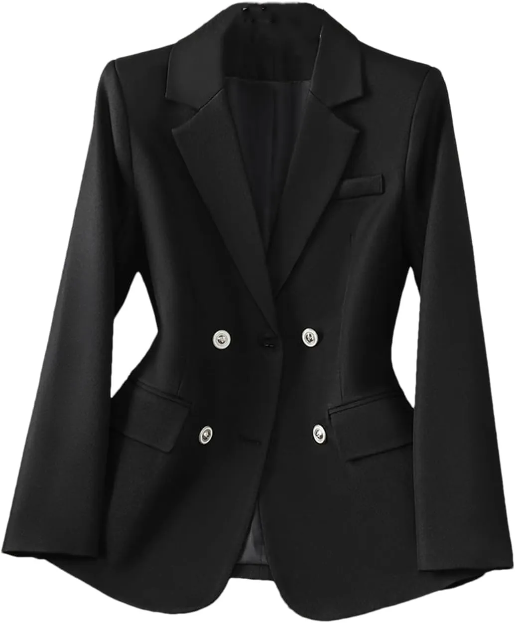 Women's Office Wrap Blazer Soft Mix Double Breasted Casual Business Blazer