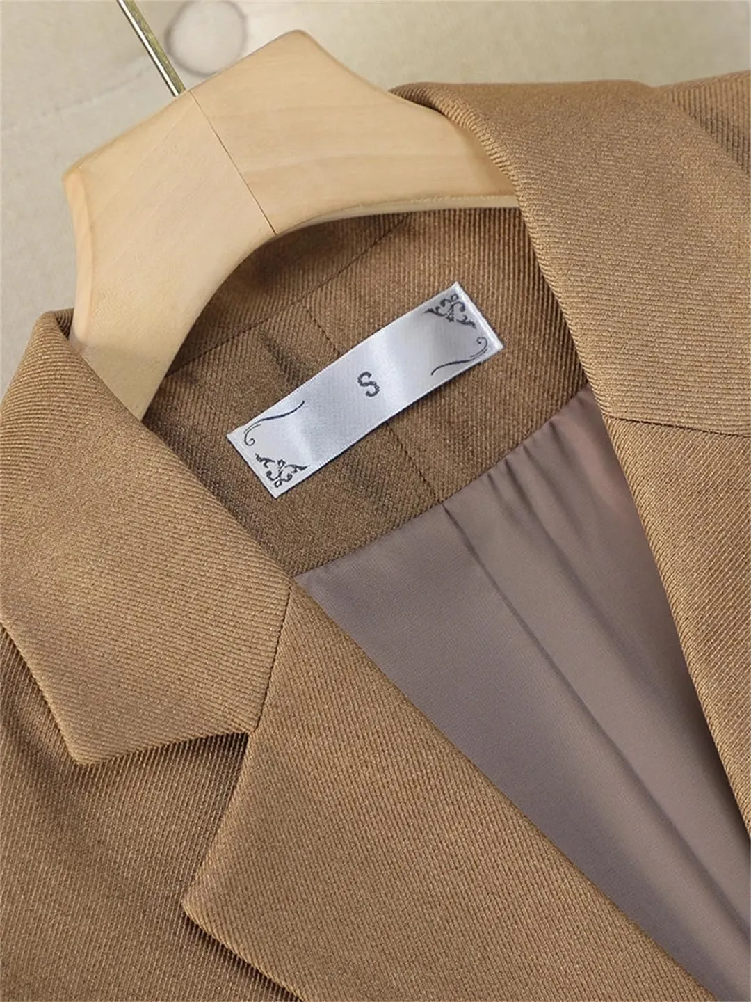 Women's Office Wrap Blazer Soft Mix Double Breasted Casual Business Blazer