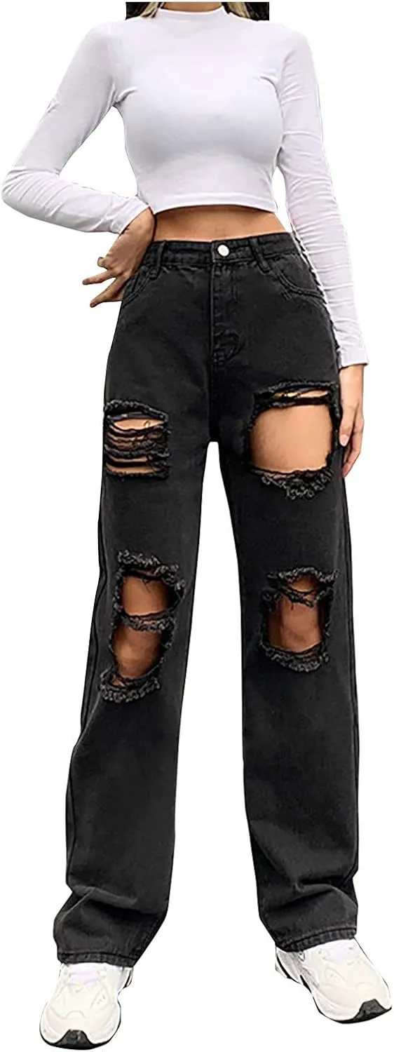 Womens Skinny Jeans Stretch Slim Fit Denim Jeans Color Ripped Solid Edge Straight Sexy Slim Casual Jeans Fashion