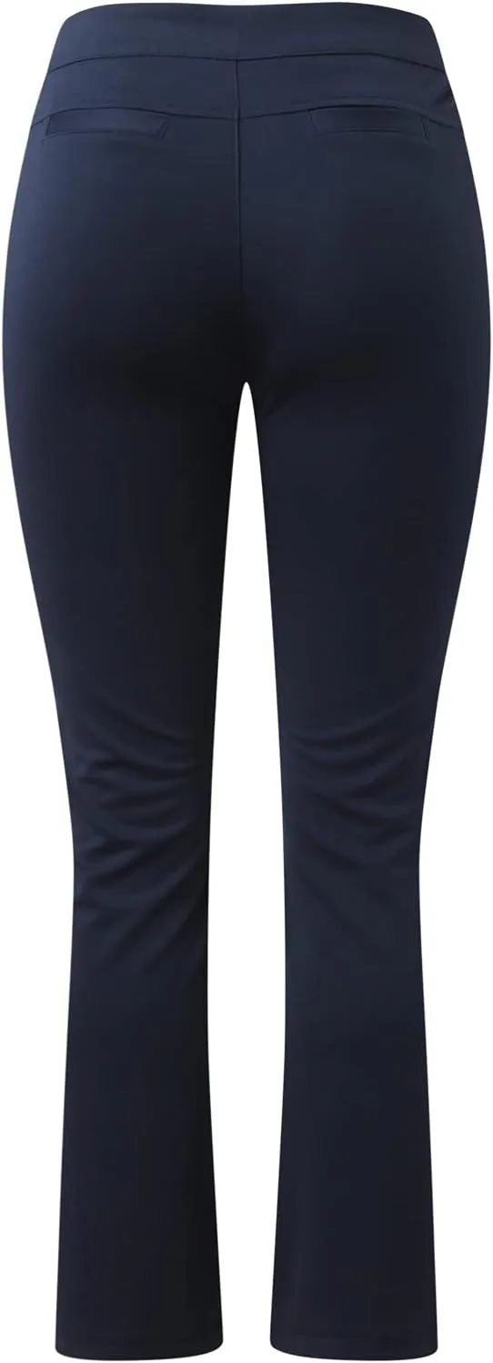 YOLAI Women Stretchy Work Business Trousers Casual Straight Leg Flare Trousers High Waist Non Wrinkles Pants